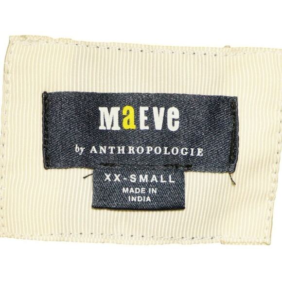 Maeve by Anthropologie Embroidered Collared Shirt Mini Dress Black/Cream – XXS - Picture 6 of 10